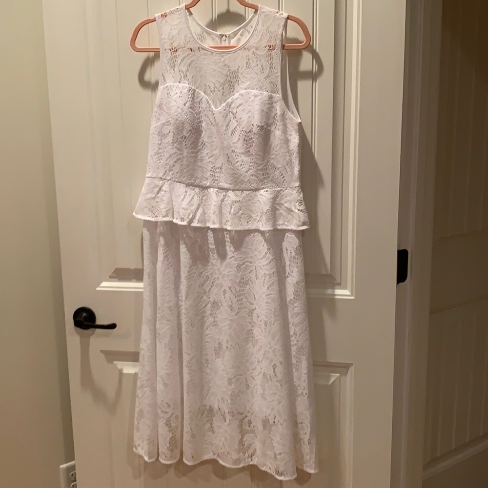 White peplum dress